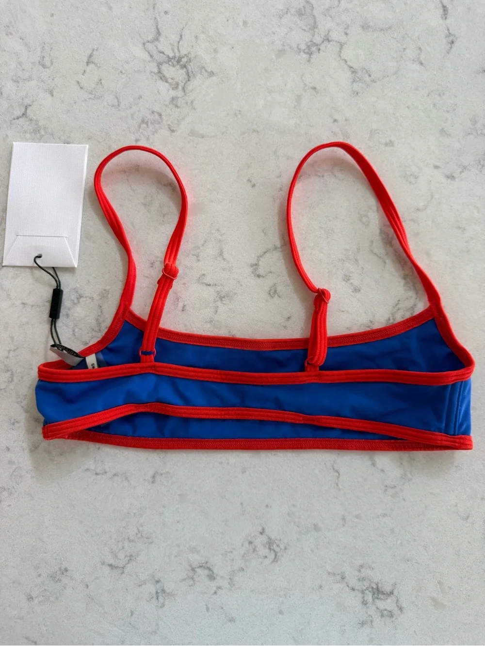 triangl swimwear Blue Bikini with Red Trim - Picture 3 of 7